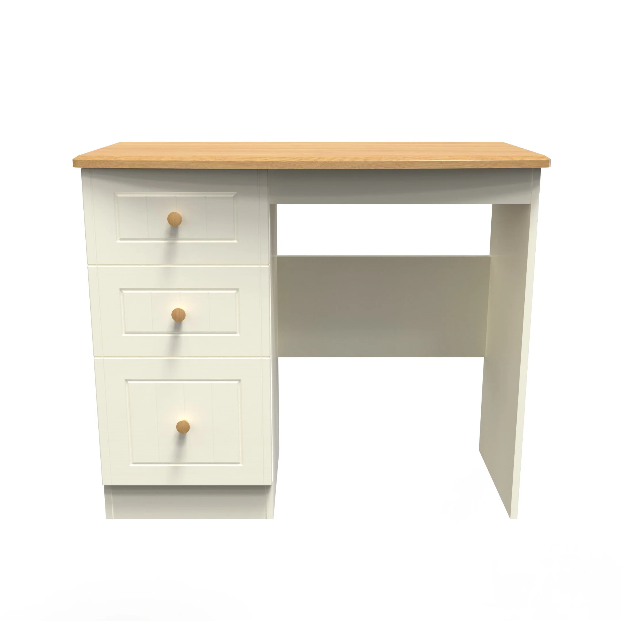 Byland Ready Assembled Vanity in Cream Ash & Modern Oak - Image 4