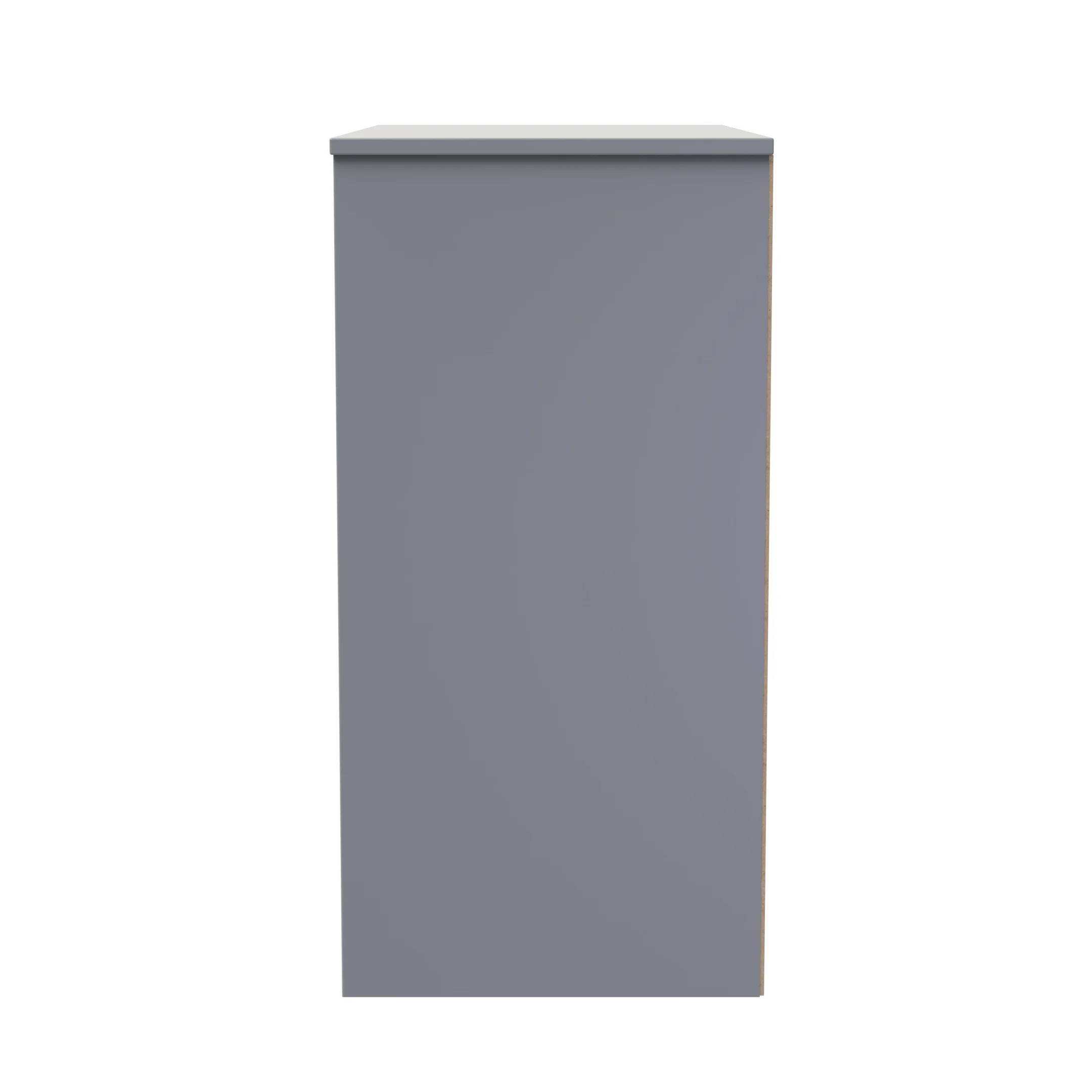 Calgary Ready Assembled 3 Drawer Deep Chest in White Matt & Dusk Grey - Image 3