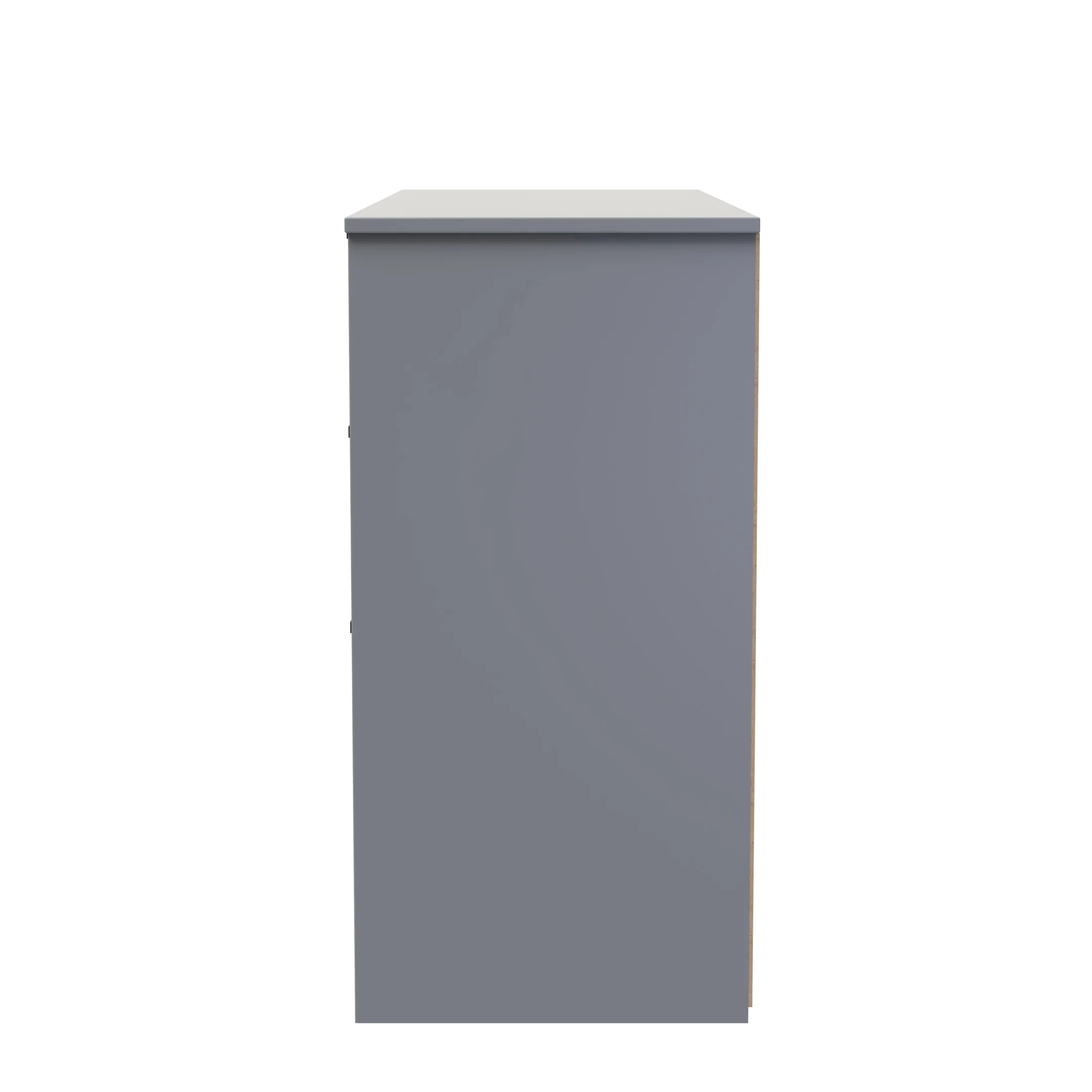 Calgary Ready Assembled 6 Drawer Wide Chest in White Matt & Dusk Grey - Image 2