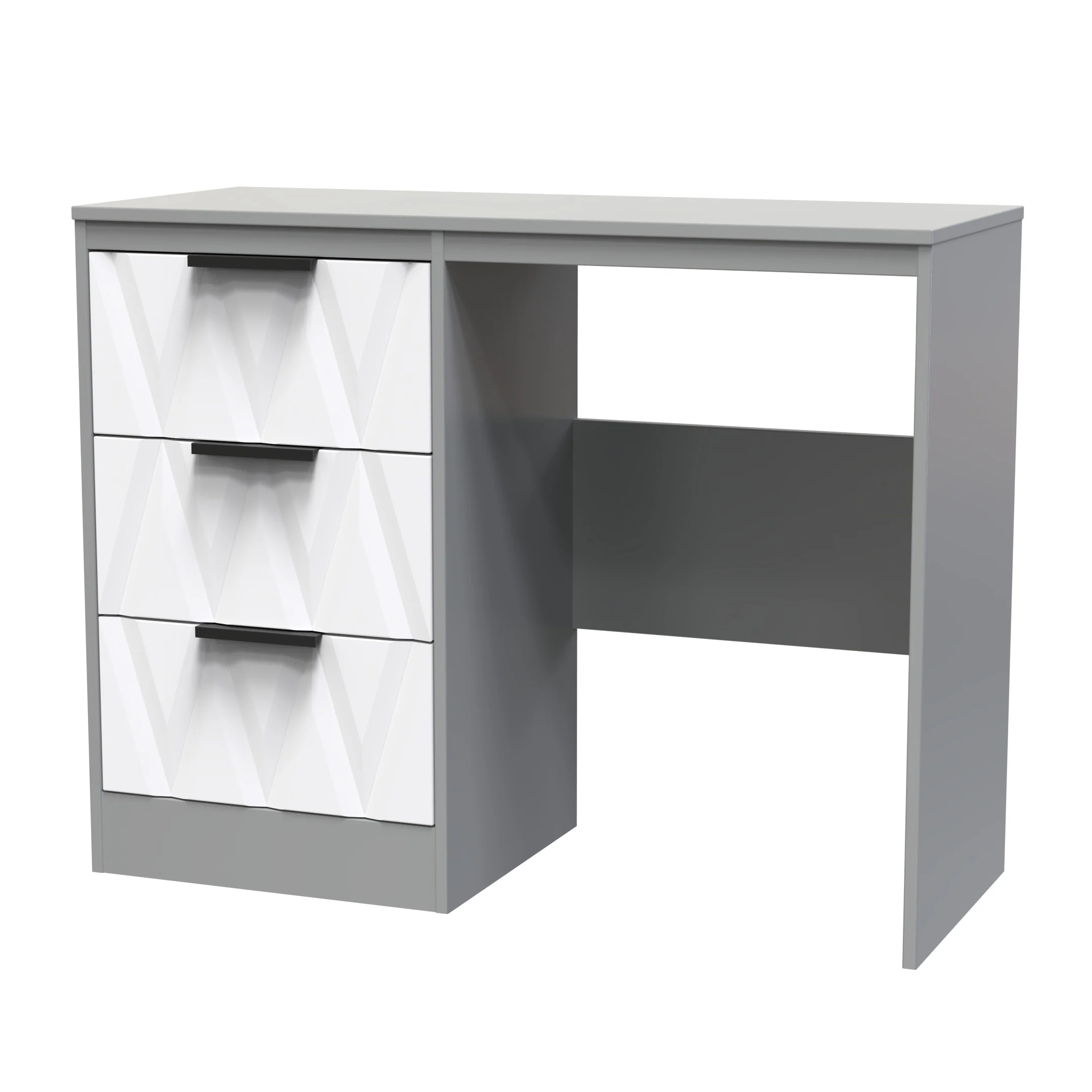 Calgary Ready Assembled Vanity in White Matt & Dusk Grey - Image 3