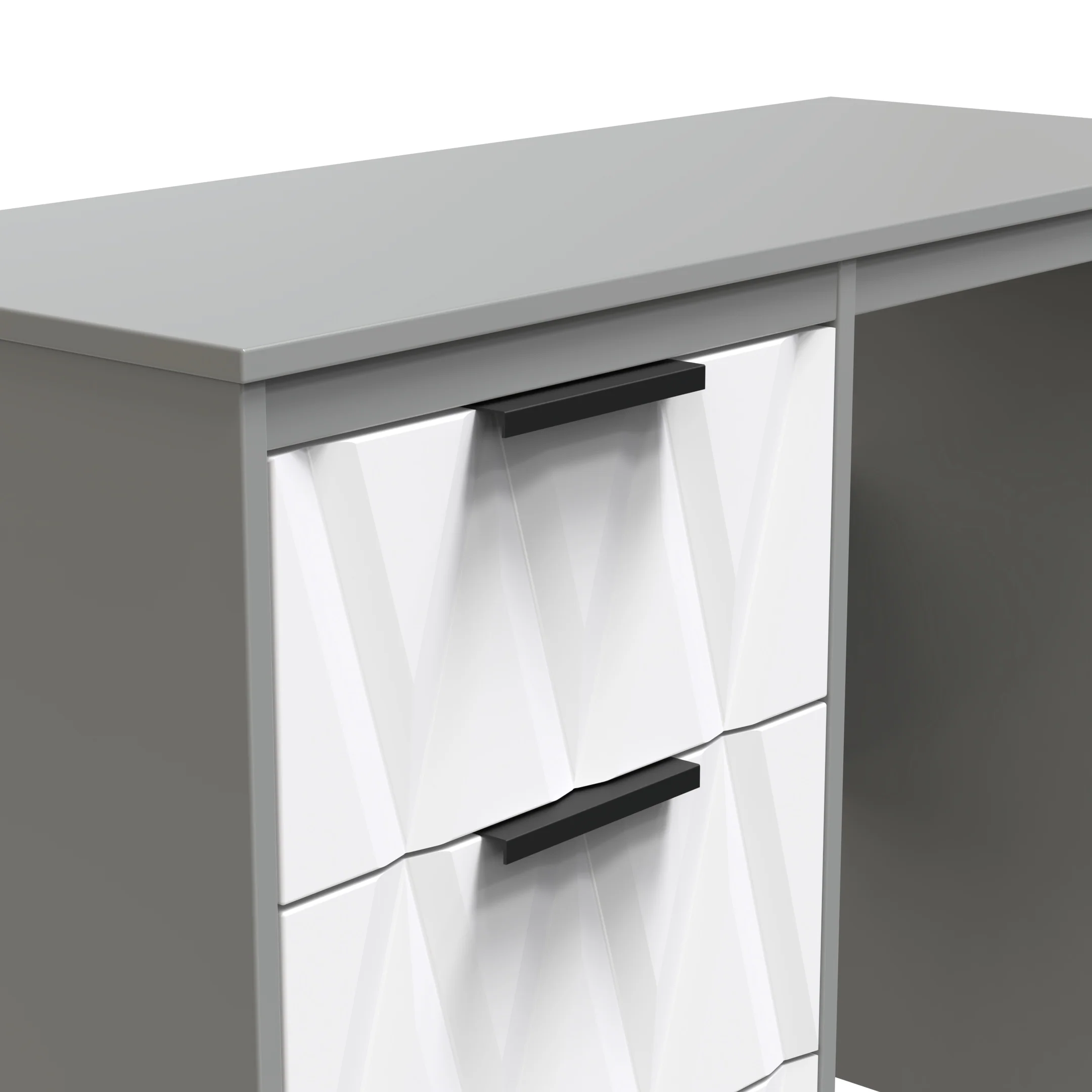 Calgary Ready Assembled Vanity in White Matt & Dusk Grey - Image 4