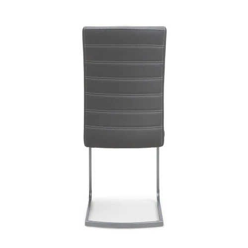 Callisto Leather Effect Grey Dining Chair - Set Of 2 - Image 13