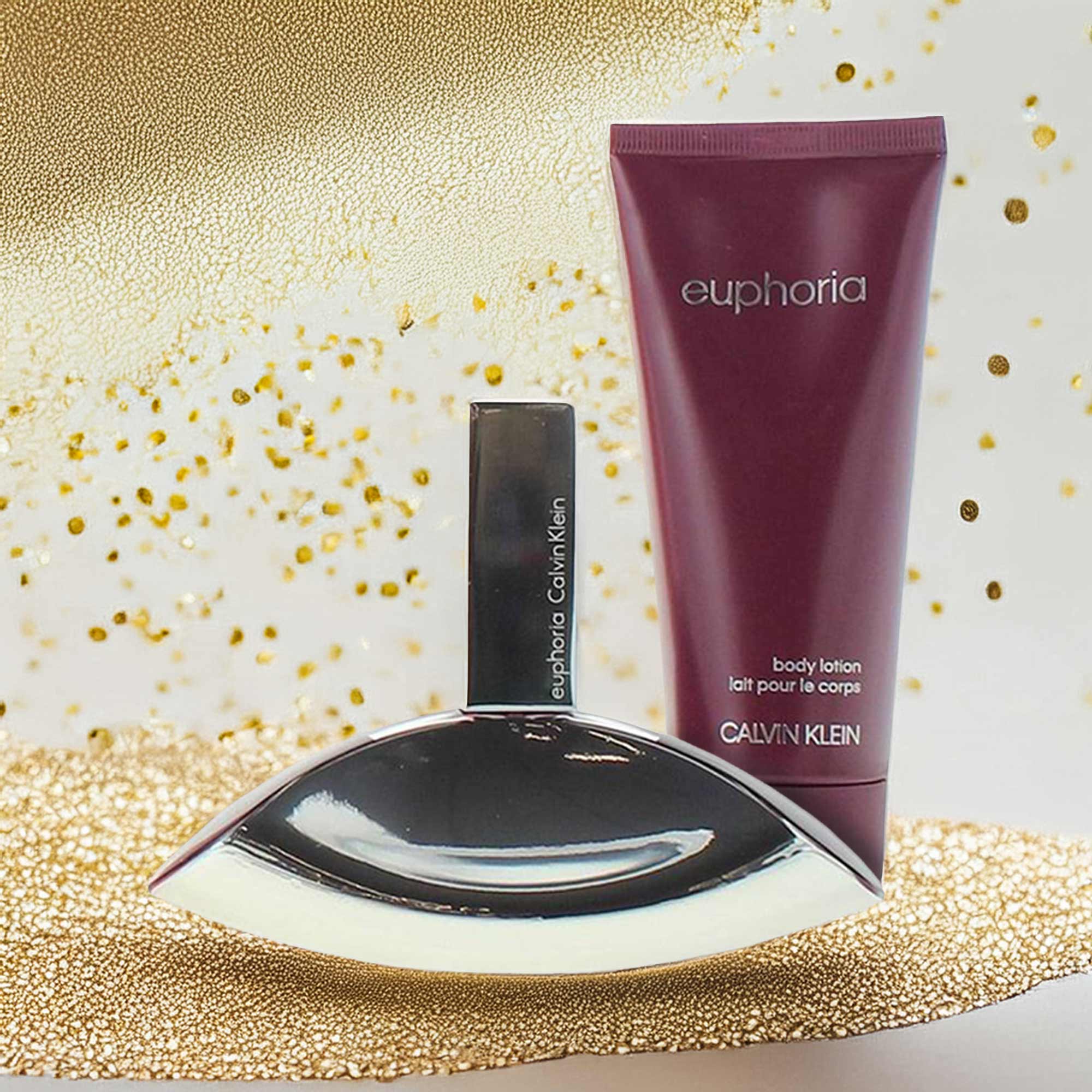 Calvin Klein Euphoria 2 Piece Gift Set: Eau de Parfum 100ml - Body Lotion 100ml - Image 2