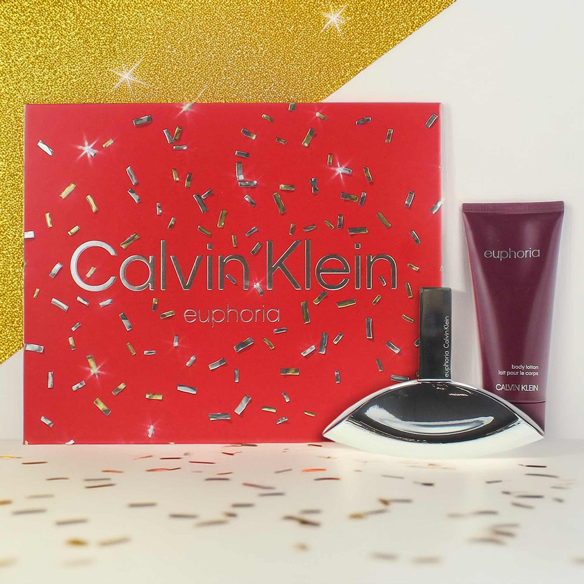 Calvin Klein Euphoria 2 Piece Gift Set: Eau de Parfum 100ml - Body Lotion 100ml - Image 3