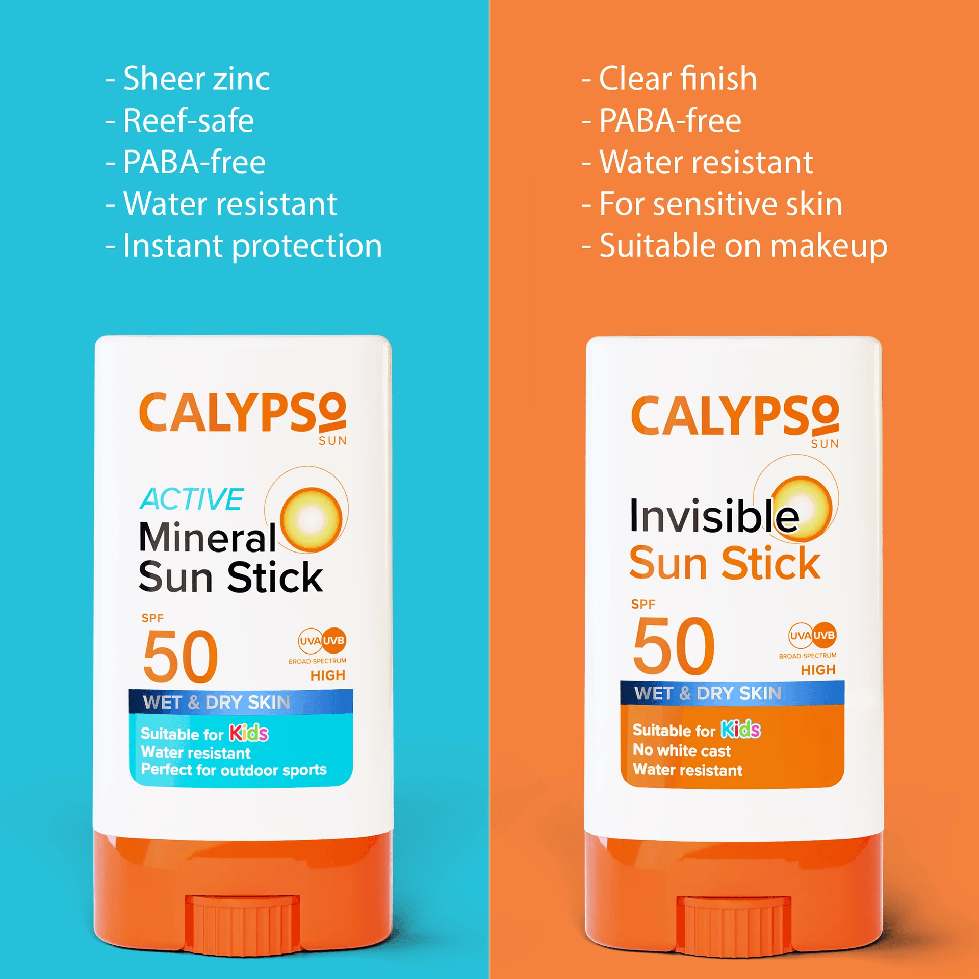 Calypso Active Mineral Sun Stick SPF50 15g UVA/UVB Protection - Image 6
