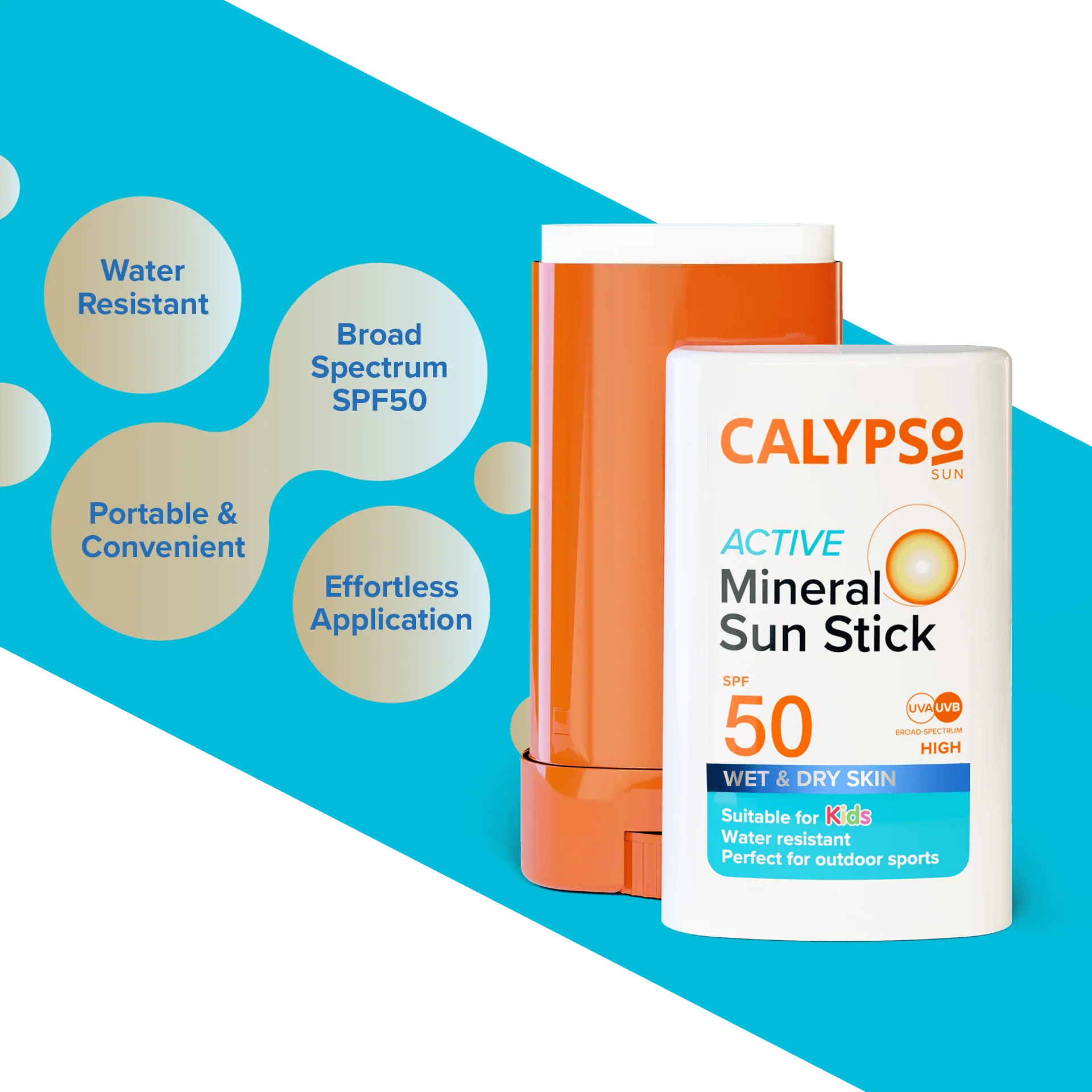 Calypso Active Mineral Sun Stick SPF50 15g UVA/UVB Protection - Image 8