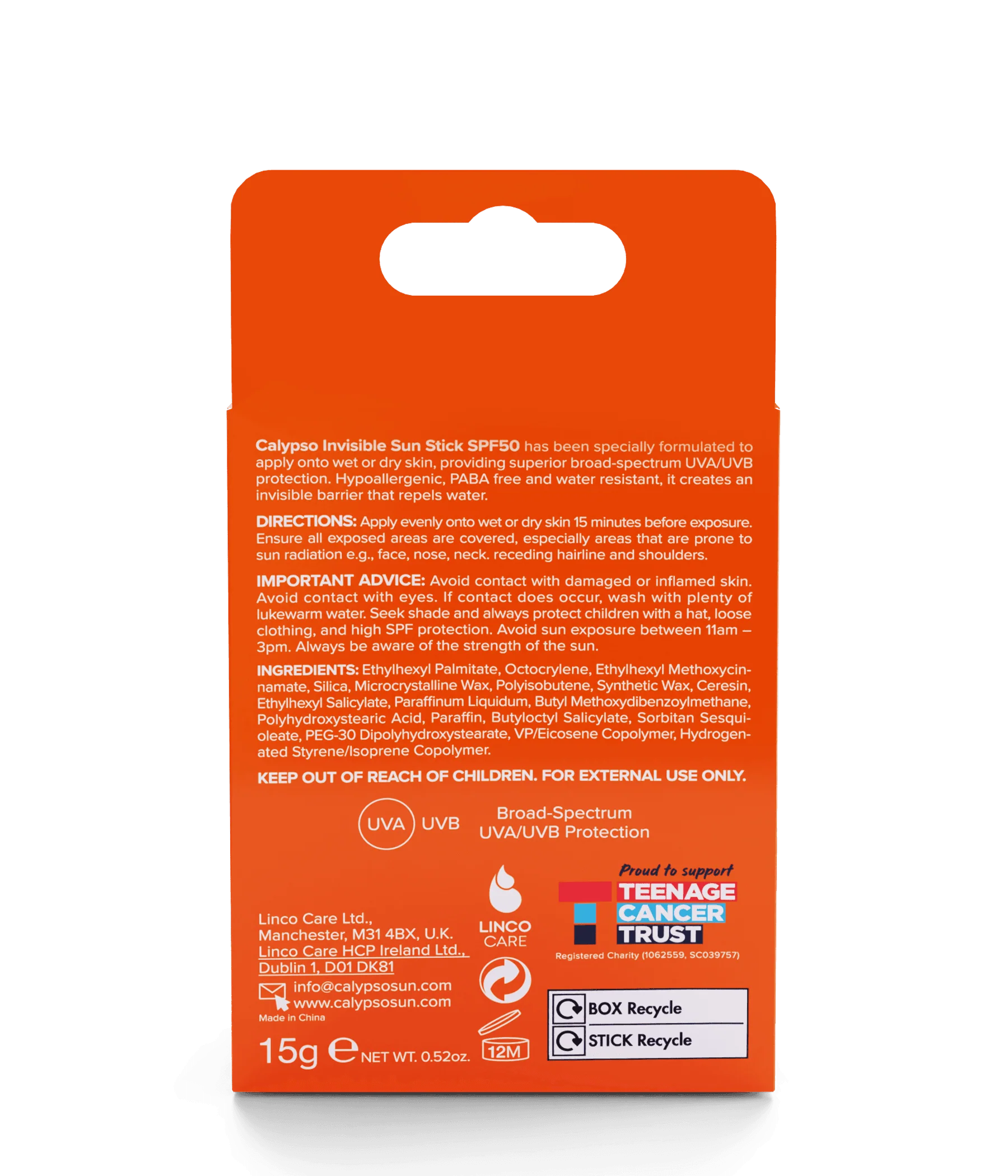 Calypso Invisible Sun Stick  Wet & Dry Skin SPF50 - Image 3