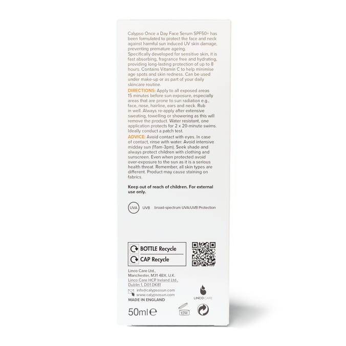 Calypso Once A Day Face Serum - Spf50 - 50ml - Image 6