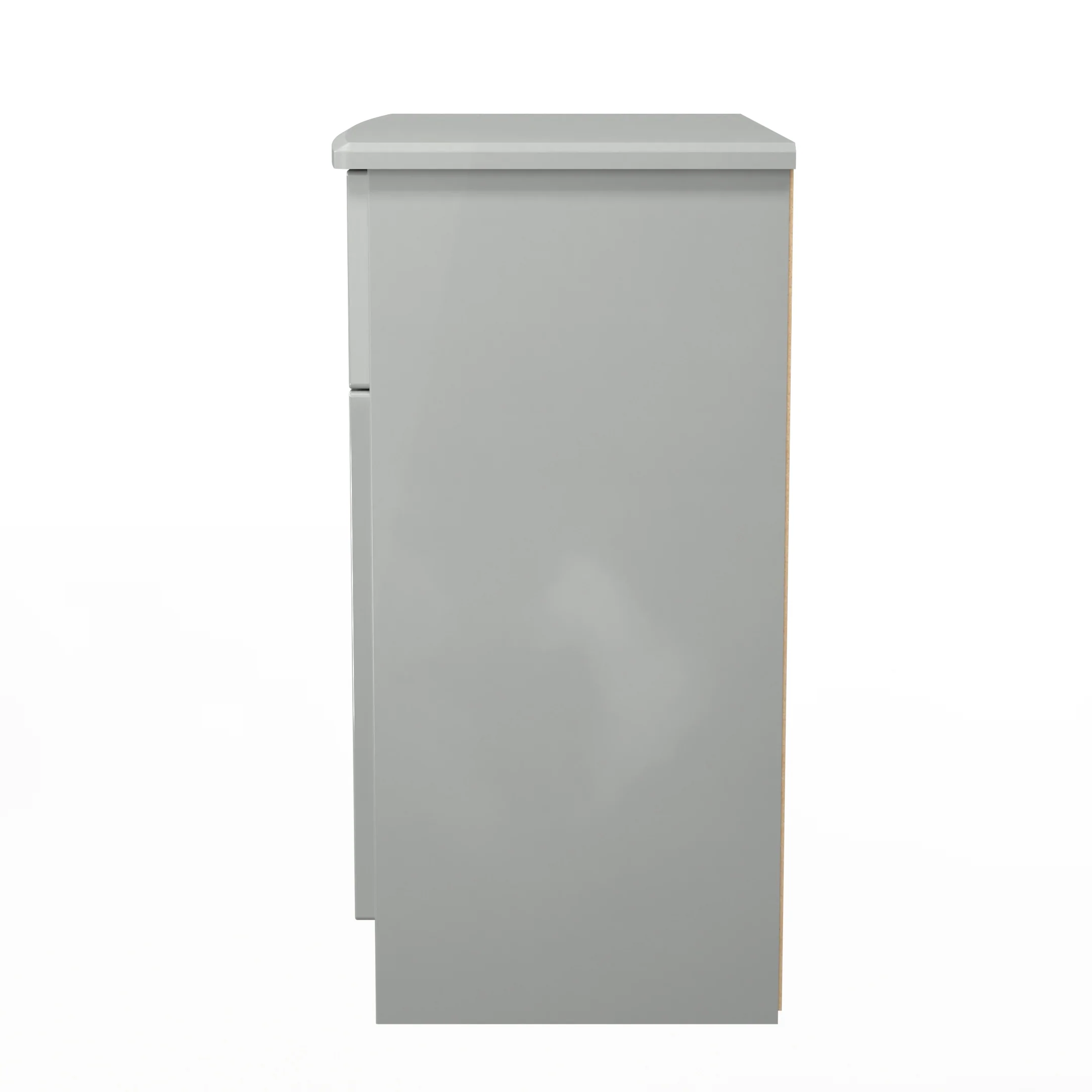 Camden 1 Drawer 2 Door Sideboard in Grey Gloss & Dusk Grey - Ready Assembled - Image 3