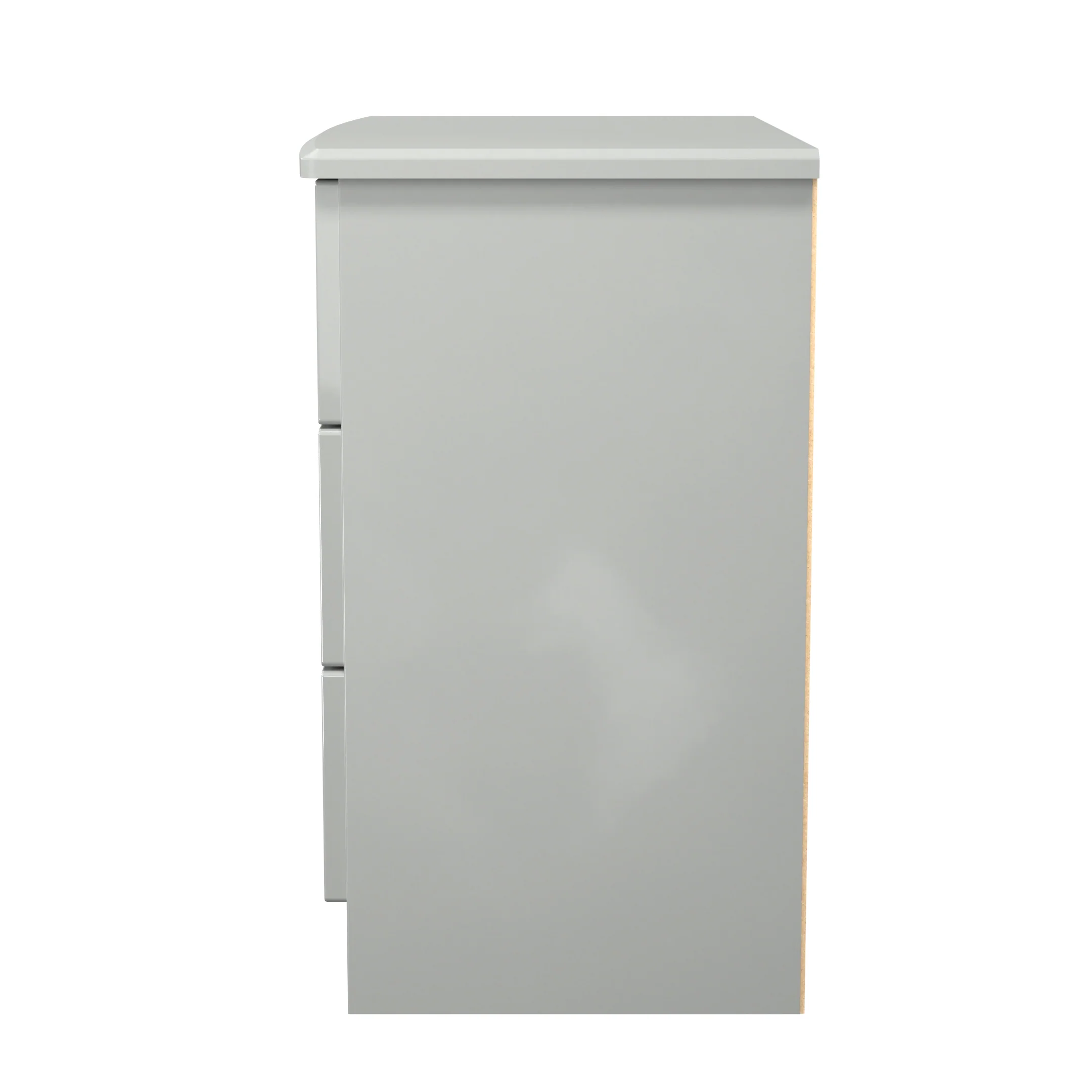Camden 3 Drawer Chest in Grey Gloss & Dusk Grey - Ready Assembled - Image 3