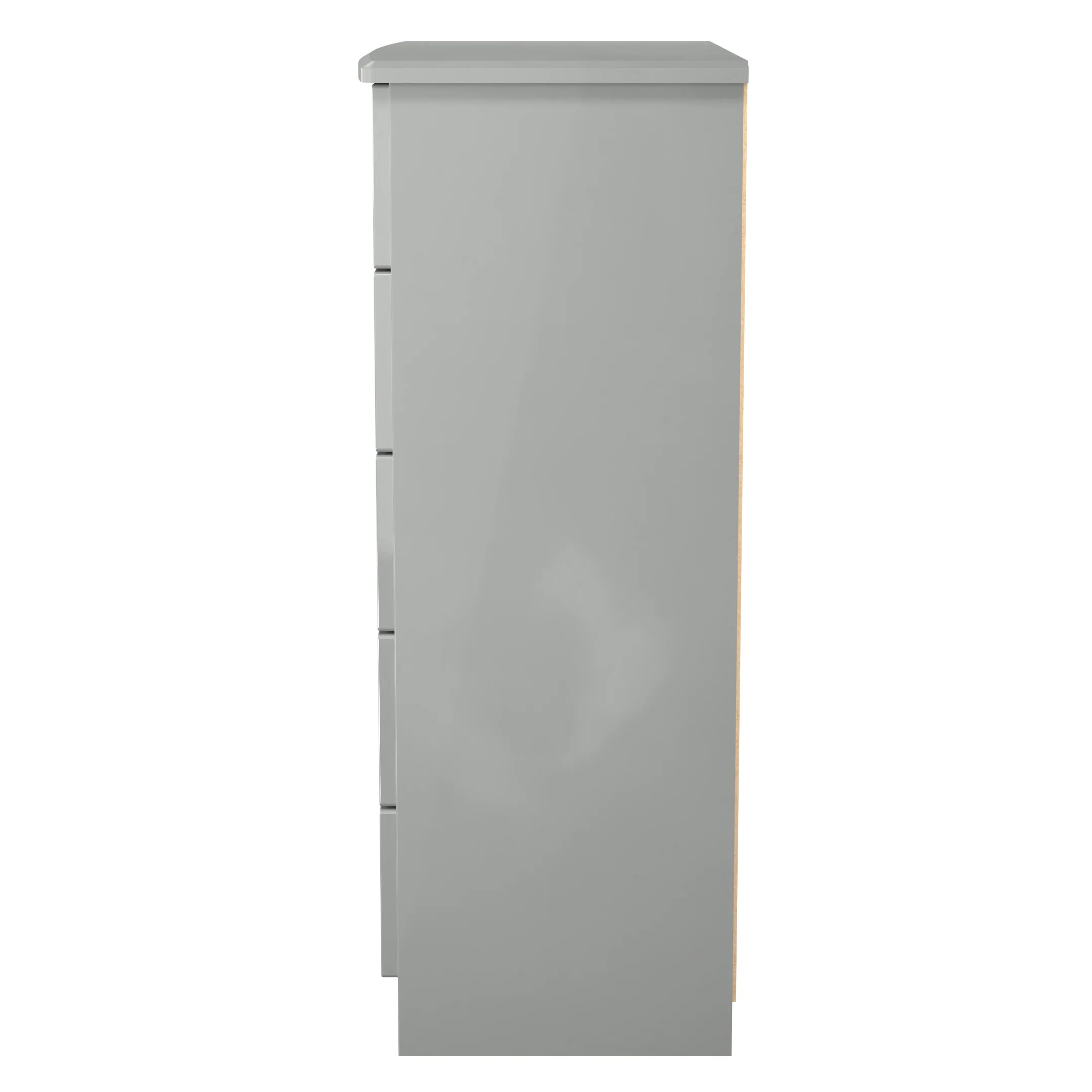 Camden 5 Drawer Chest in Grey Gloss & Dusk Grey - Ready Assembled - Image 3