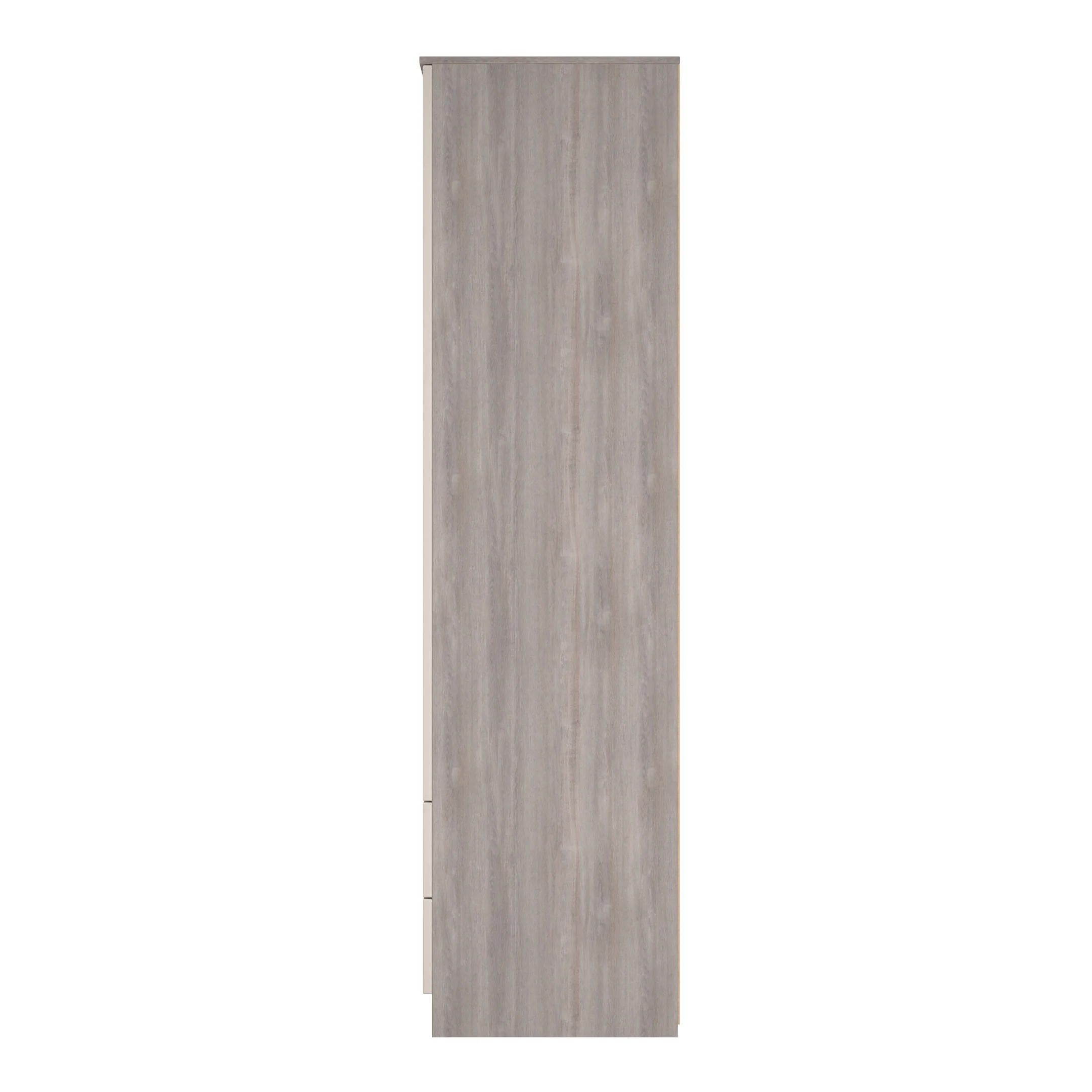 Cannes Ready Assembled 2 Door 2 Drawer Wardrobe in Kashmir Gloss & Grey Oak - Image 3