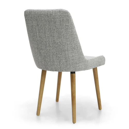 Capri Flax Effect Grey Weave Dining Chair - Set Of 2 - Image 2
