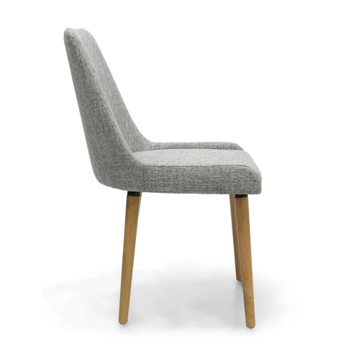 Capri Flax Effect Grey Weave Dining Chair - Set Of 2 - Image 3