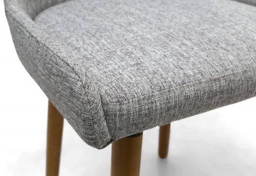 Capri Flax Effect Grey Weave Dining Chair - Set Of 2 - Image 5
