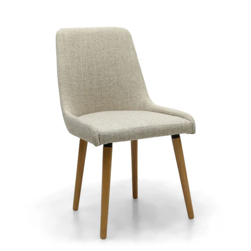 Capri Flax Effect Natural Dining Chair - Set Of 2