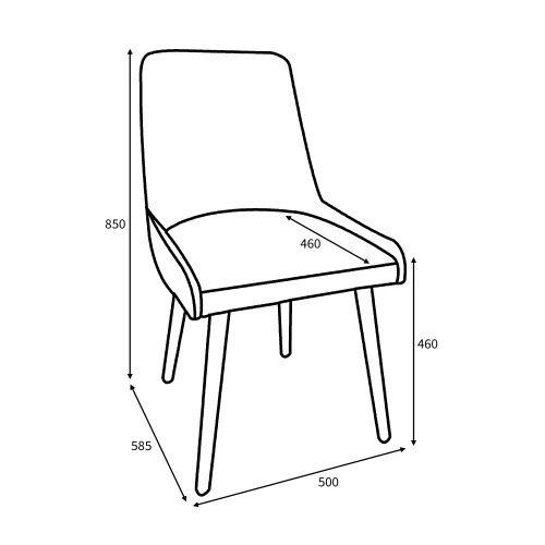 Capri Flax Effect Natural Dining Chair - Set Of 2 - Image 10