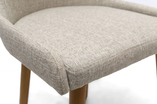 Capri Flax Effect Natural Dining Chair - Set Of 2 - Image 5