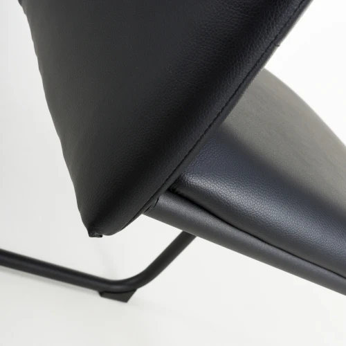 Carlisle Leather Effect Black Dining Chair - Image 10