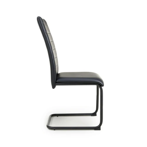 Carlisle Leather Effect Black Dining Chair - Image 3