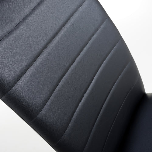 Carlisle Leather Effect Black Dining Chair - Image 6