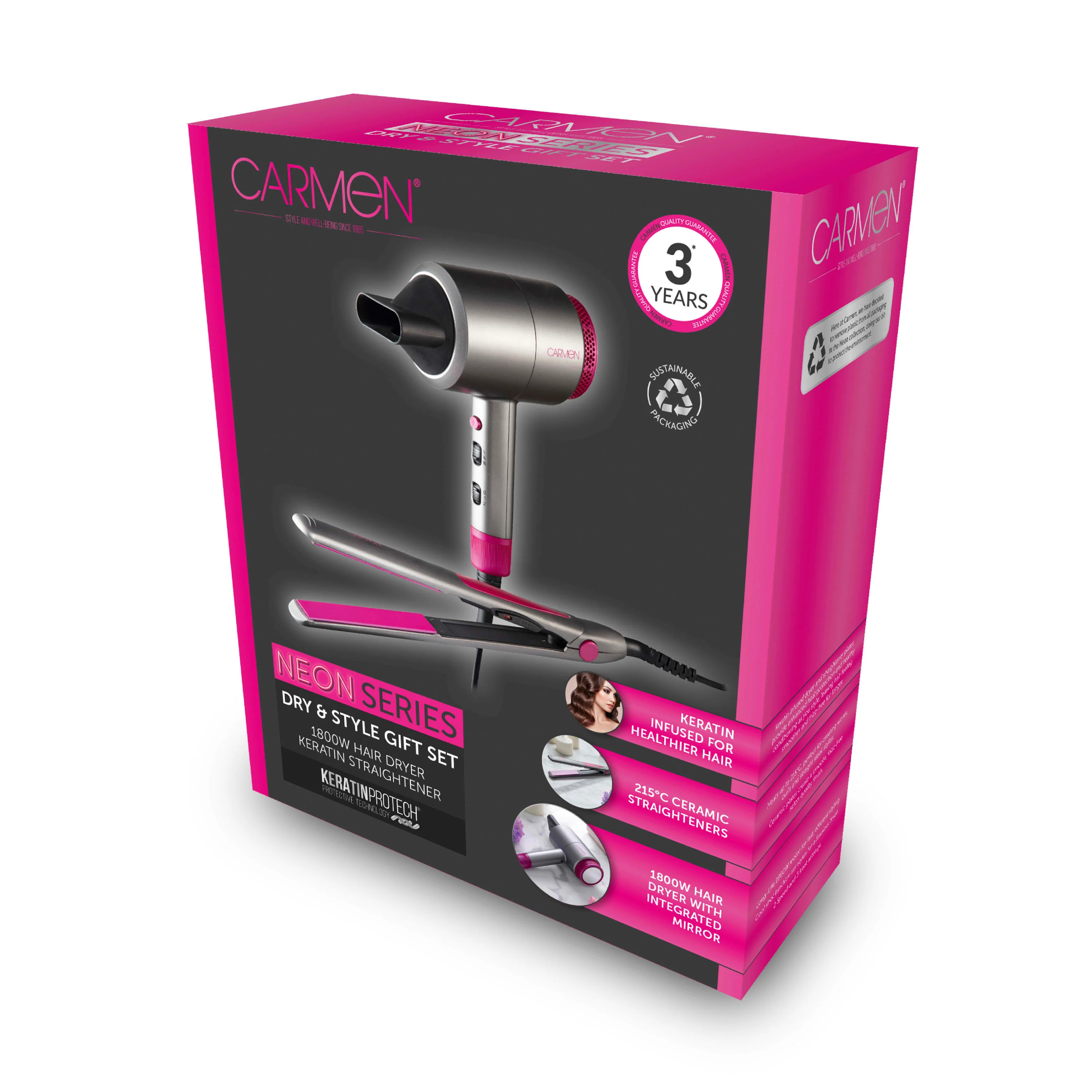 Carmen Neon Gift Hair Dryer & Straightener - Image 10