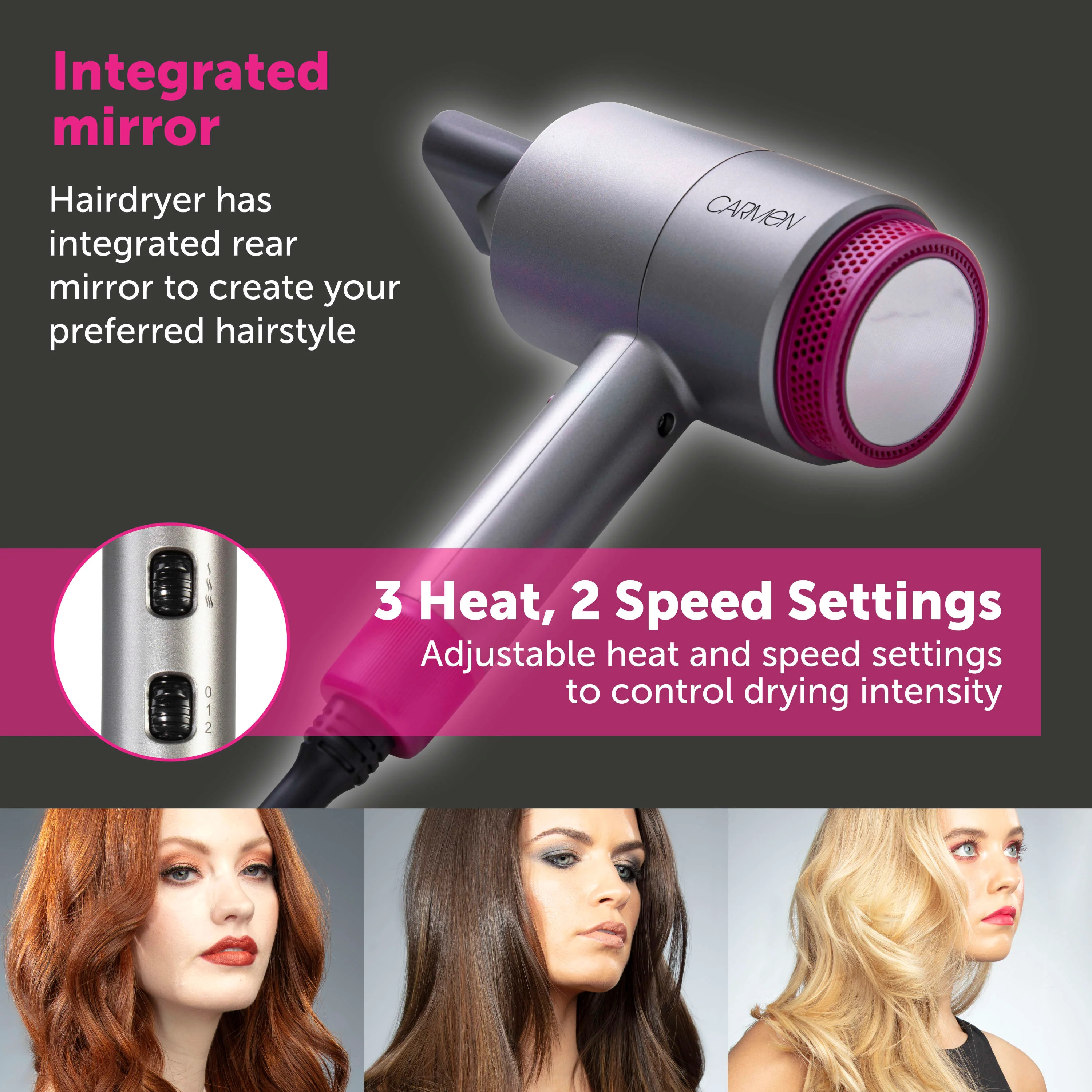 Carmen Neon Gift Hair Dryer & Straightener - Image 4