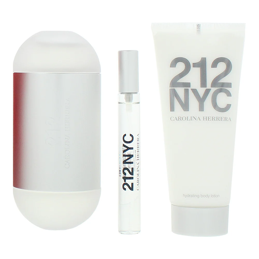 Carolina Herrera 212 Nyc 3 Piece Gift Set: Eau De Toilette 100ml - Eau De Toilette 10ml, And A Body Lotion 100ml - Image 2
