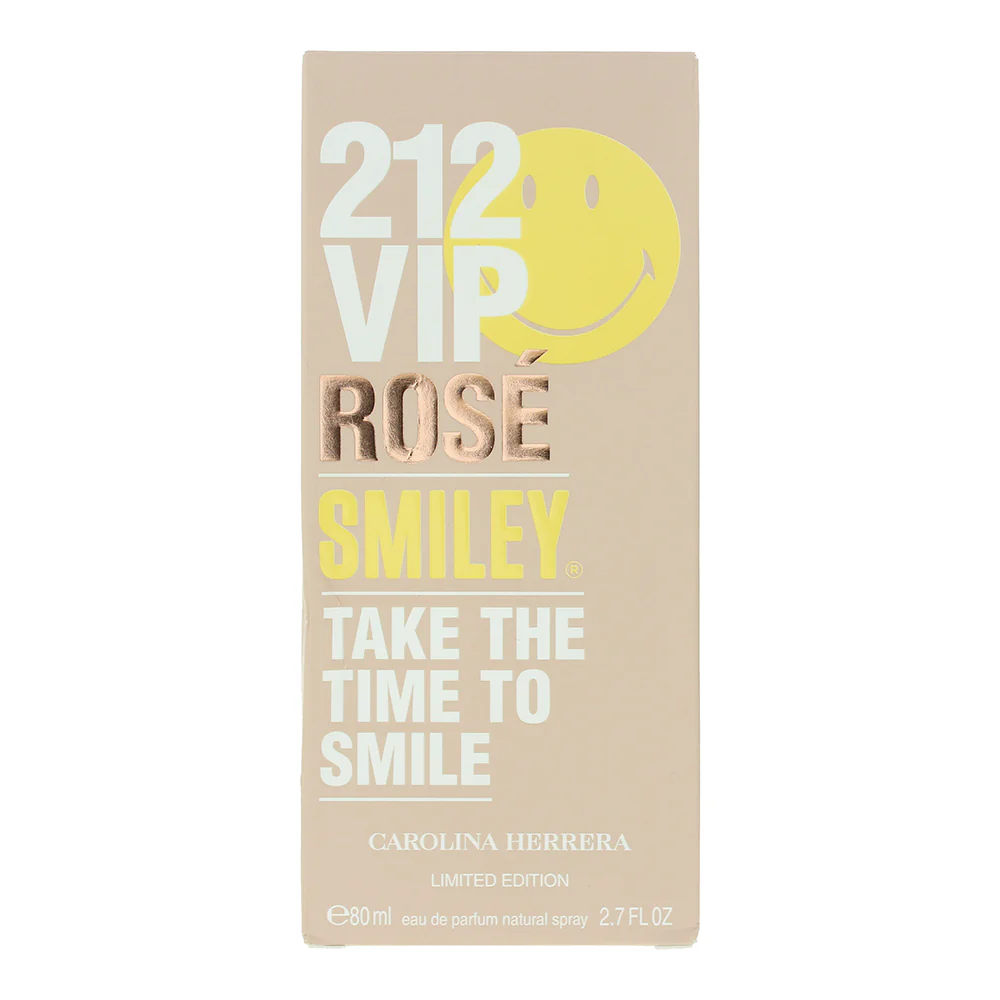 Carolina Herrera 212 Vip Rose Smiley Eau De Parfum 80ml - Image 3