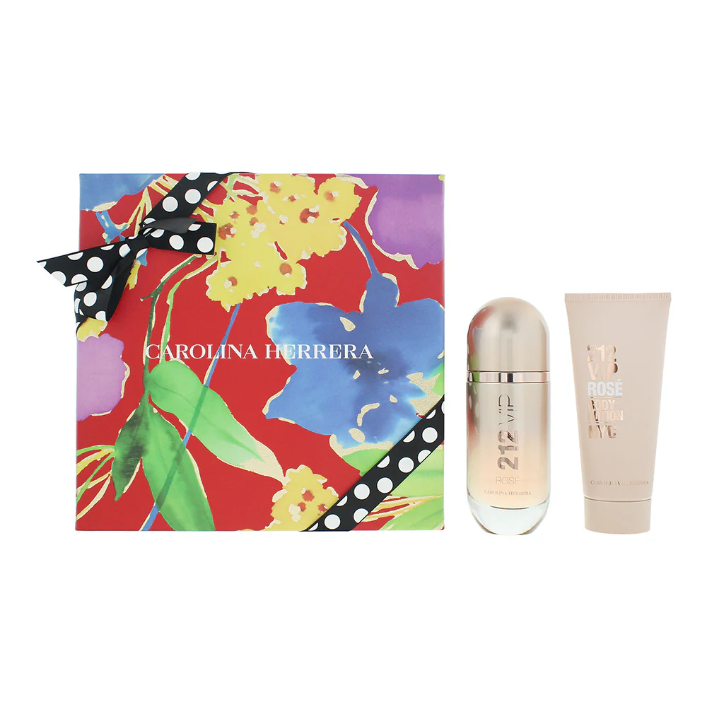 Carolina Herrera 212 Vip Rose 2 Piece Gift Set: Eau De Parfum 80ml - Body Lotion