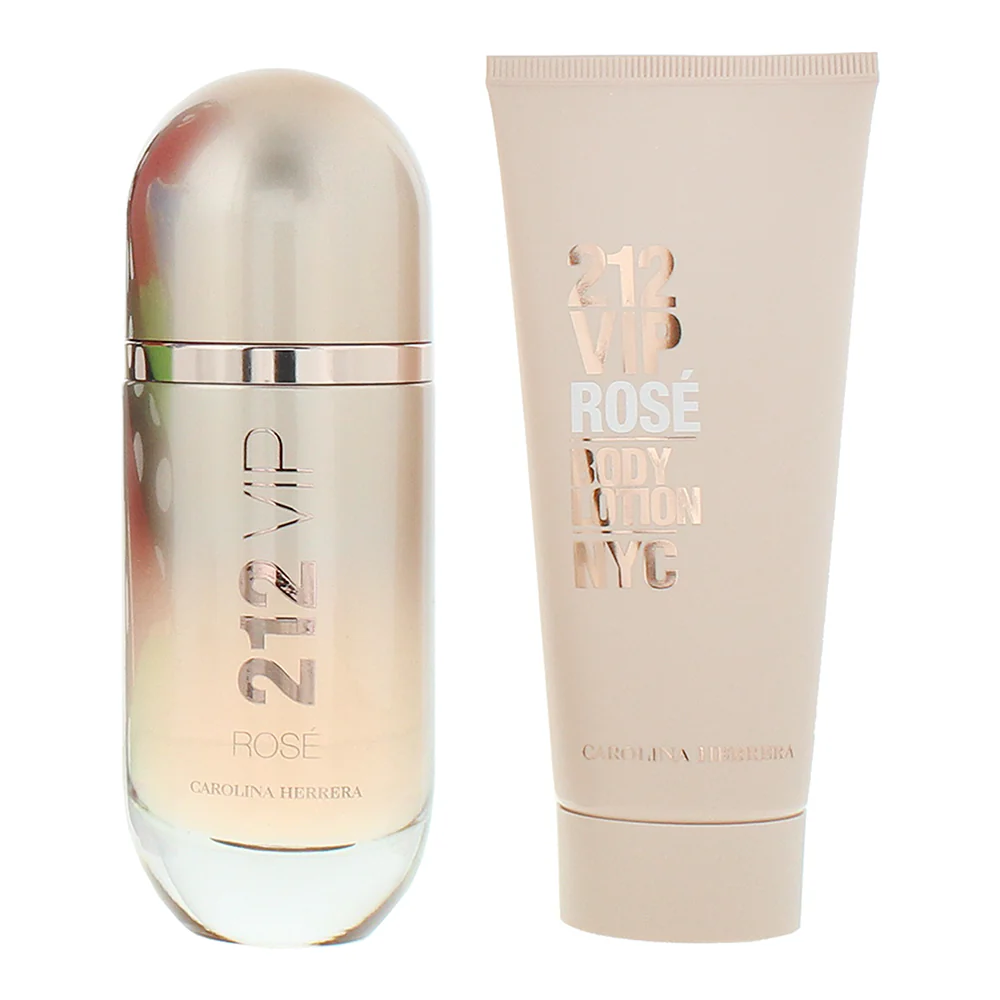 Carolina Herrera 212 Vip Rose 2 Piece Gift Set: Eau De Parfum 80ml - Body Lotion - Image 2