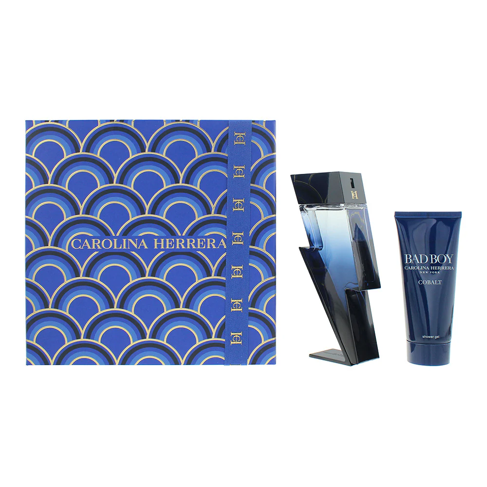 Carolina Herrera Bad Boy Cobalt 2 Piece Gift Set: Eau De Toilette 100ml - Shower