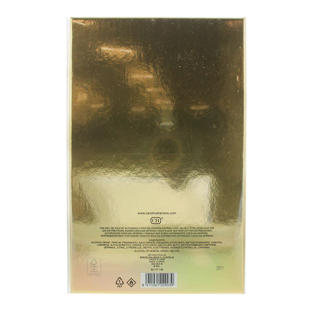 Carolina Herrera Bad Boy Gold Fantasy Eau De Toilette 100ml - Image 2