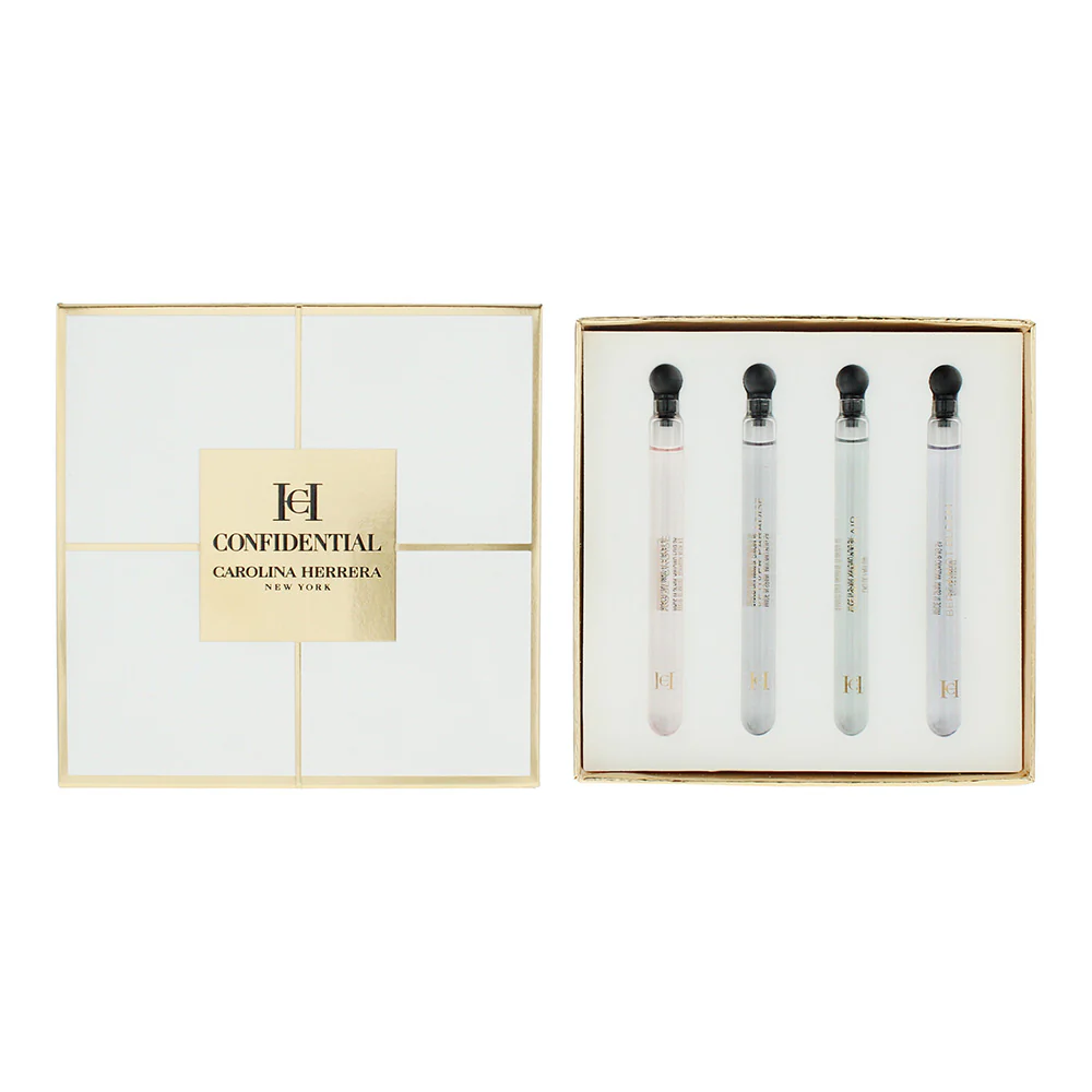 Carolina Herrera Confidential 4 Piece Gift Set: Eau De Toilette 4ml Mini Set