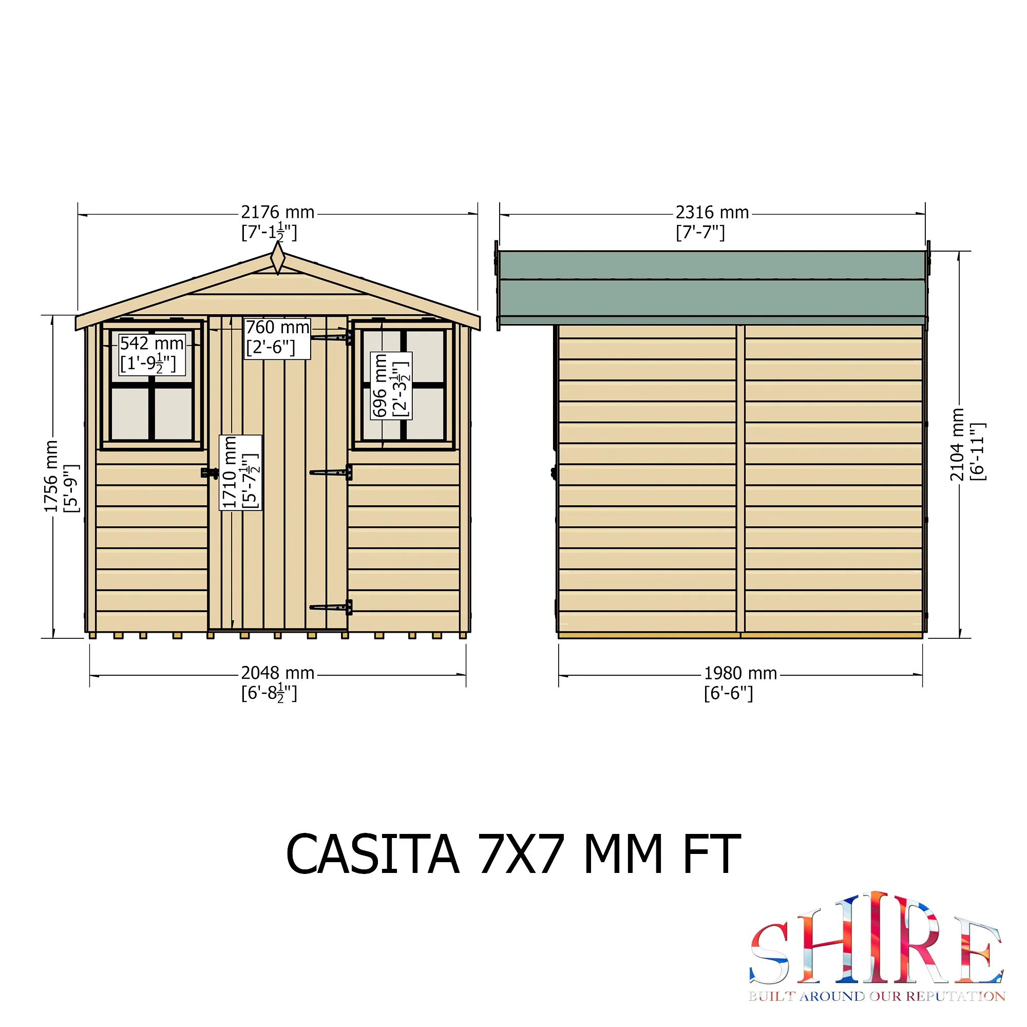 Casita Shiplap Apex Shed - Image 5