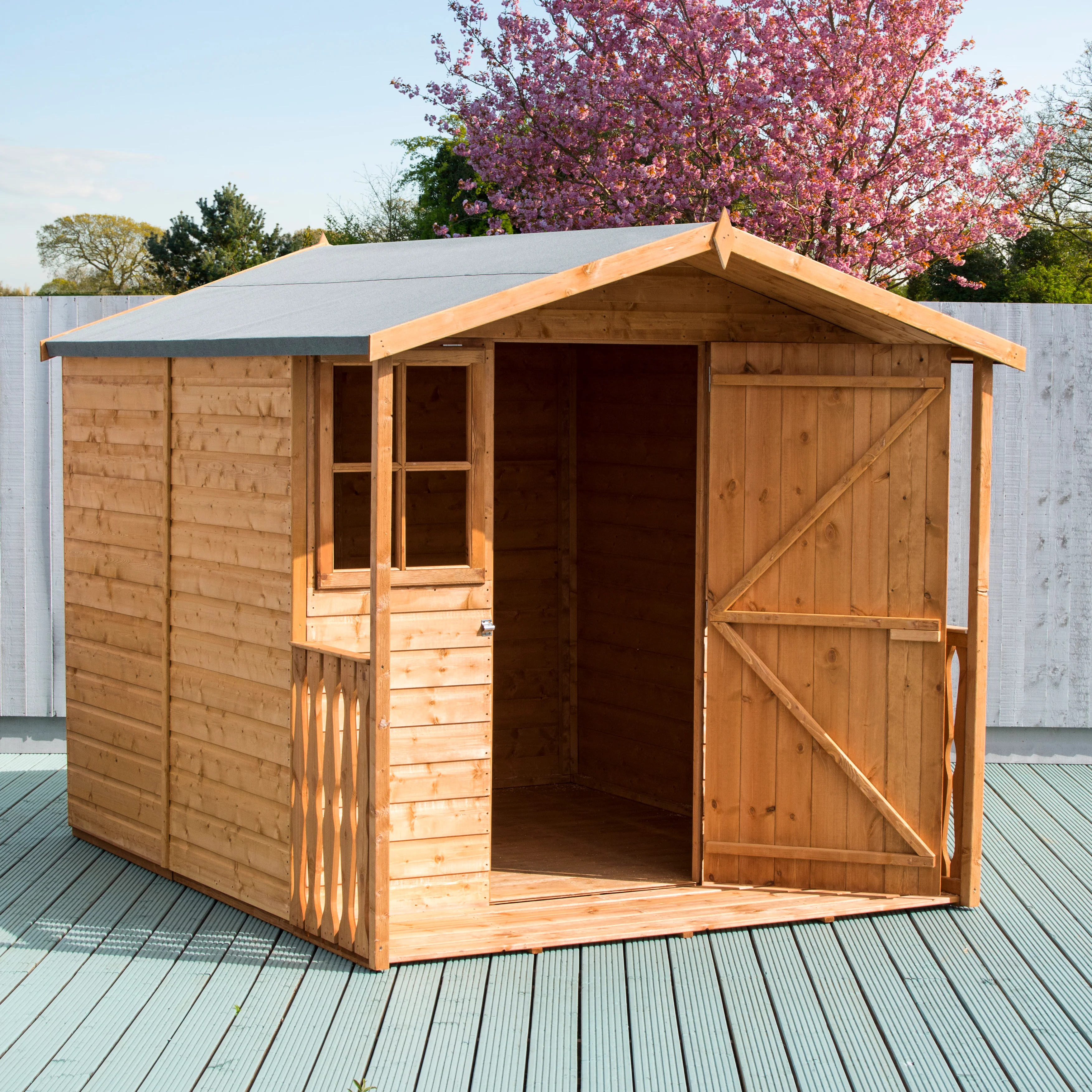 Casita With Verandah Shiplap Apex Shed - Image 2