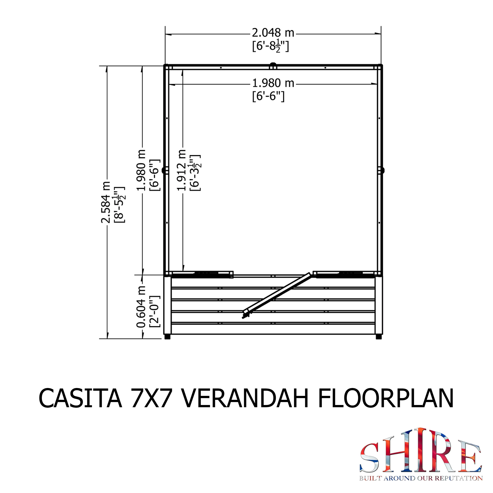Casita With Verandah Shiplap Apex Shed - Image 8