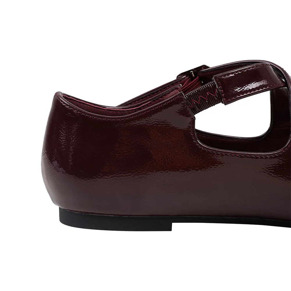 Casual Closed Toe Loafers Cross-Strap Mary Jane Shoes With Low Heel - Image 8
