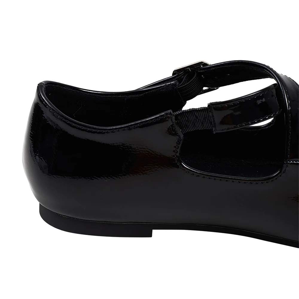 Casual Closed Toe Loafers Cross-Strap Mary Jane Shoes With Low Heel - Image 9