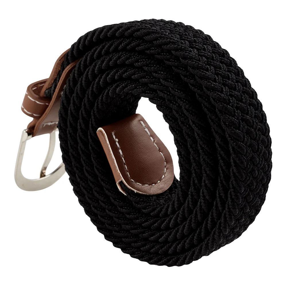 Casual Elastic Braided Belt With D-shape Pin Buckle - Image 6