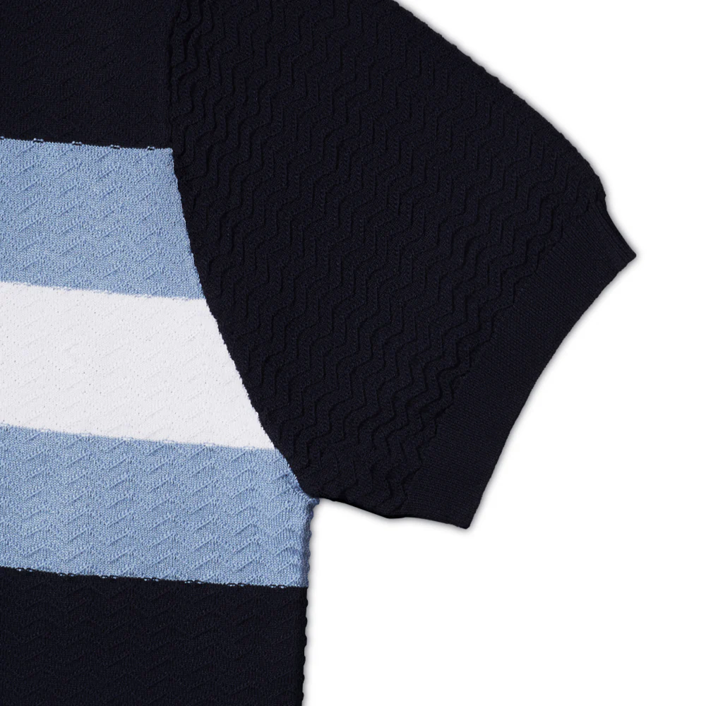 Casual Quarter Zip Turn Down Collar Short Sleeve Polo Shirts - Image 5