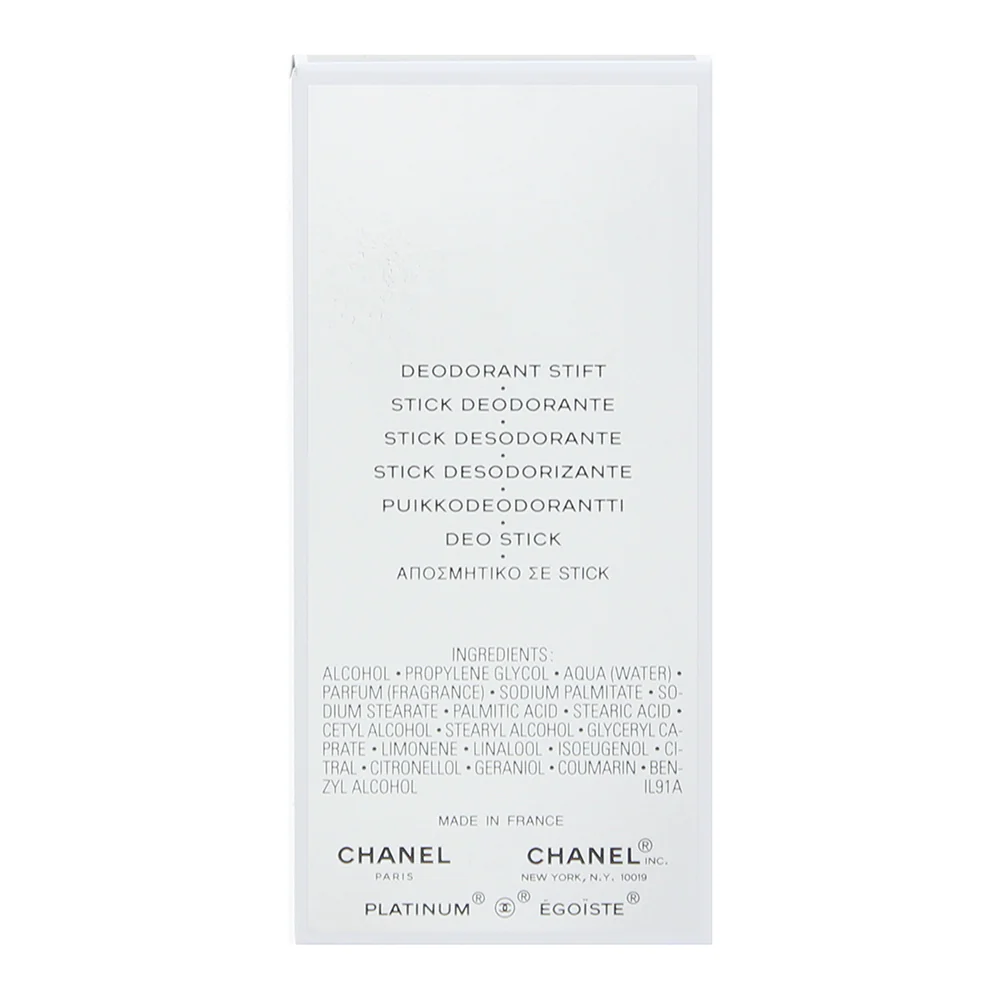Chanel Egoiste Pour Homme Platinum Deodorant Stick 75ml - Image 2