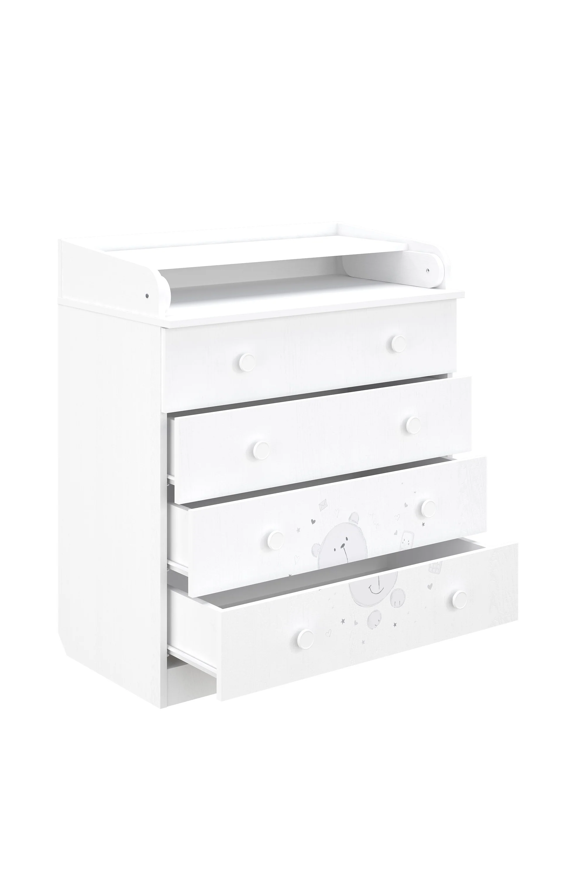 Changing Dresser 800 Shefa Kids, Teddy, White - Image 3