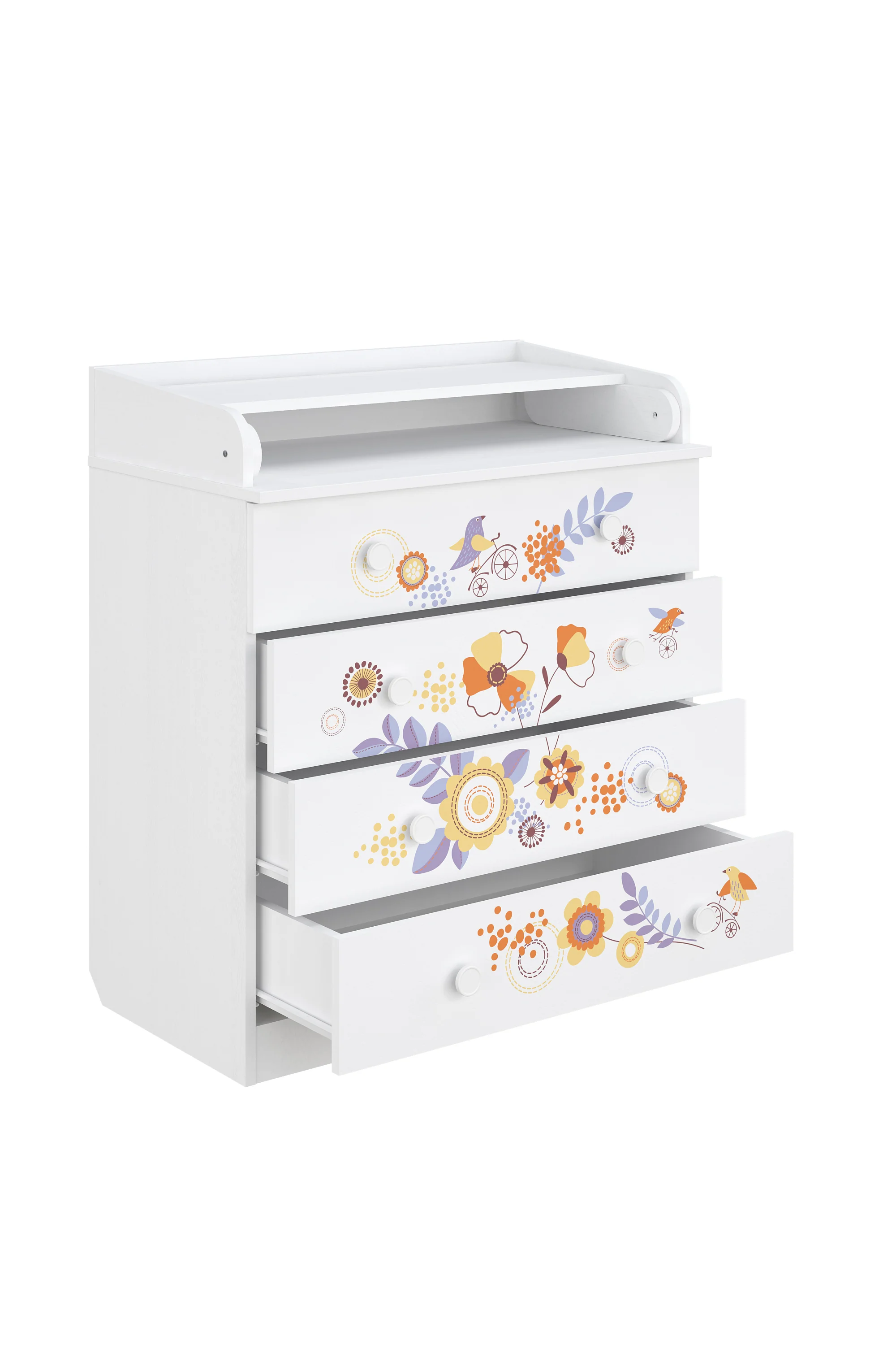 Changing Dresser 800 Shefa Kids, White, Bike Tour - Image 4