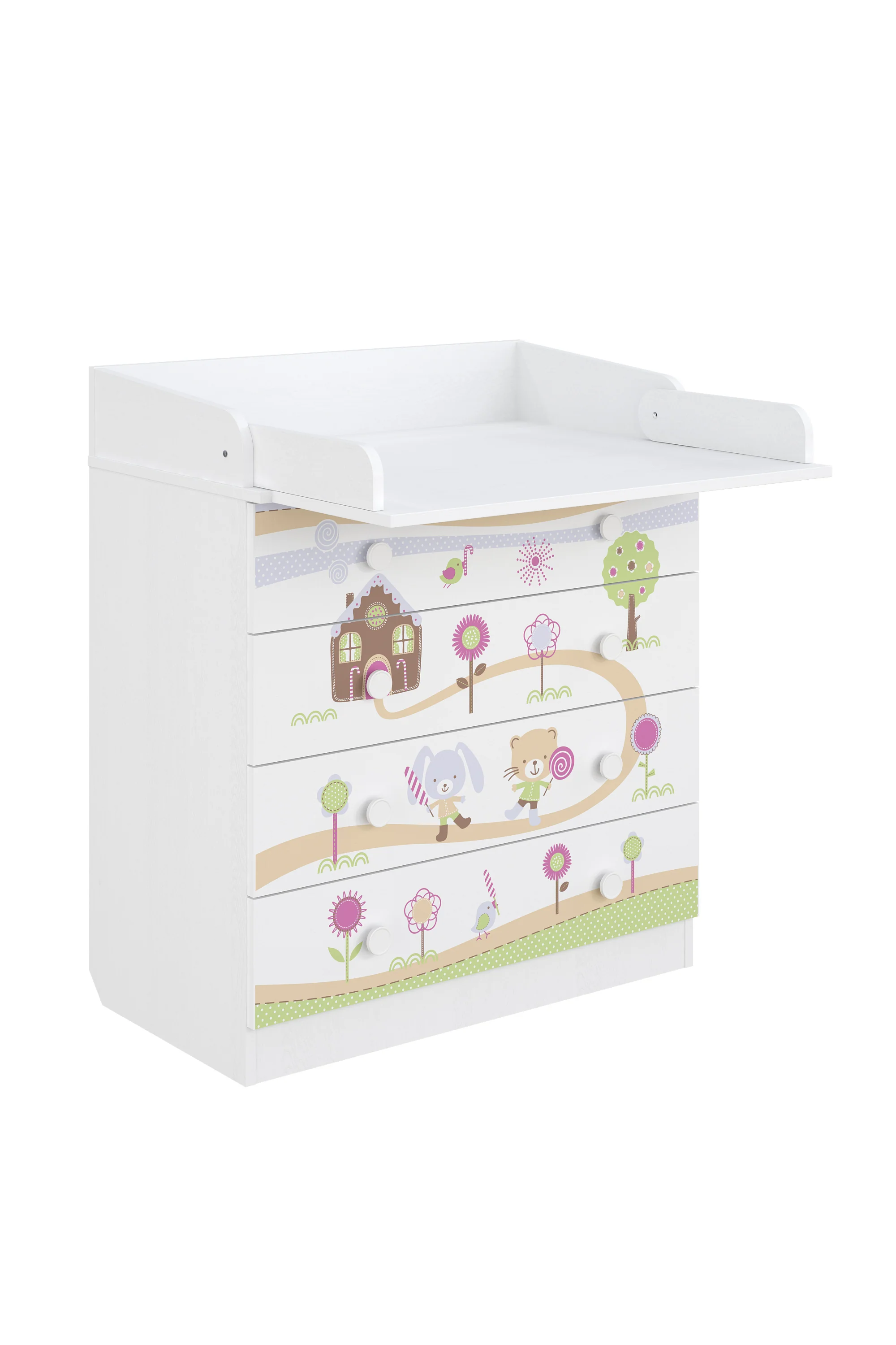 Changing Dresser 800 Shefa Kids, White, Gingerbread House