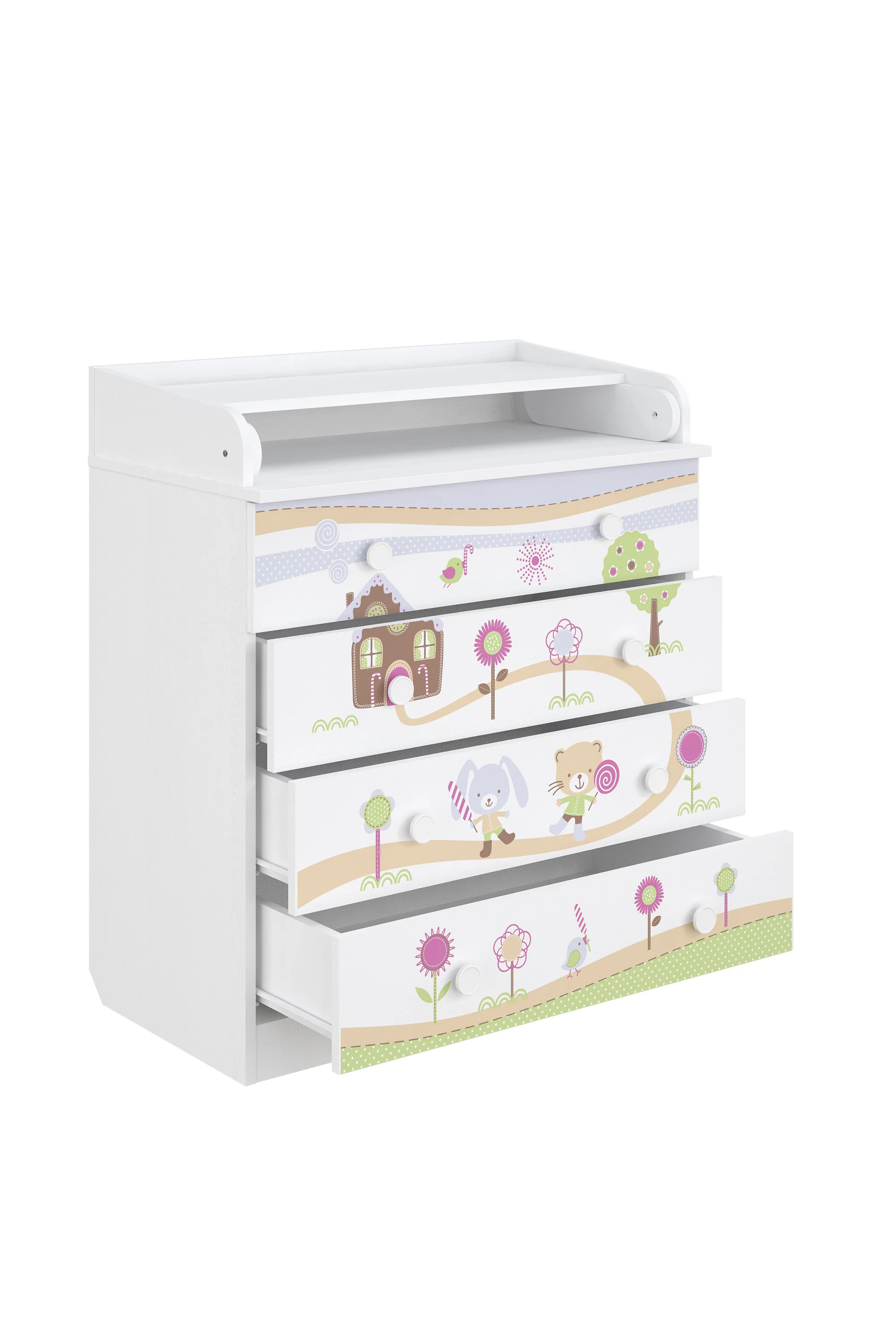Changing Dresser 800 Shefa Kids, White, Gingerbread House - Image 4
