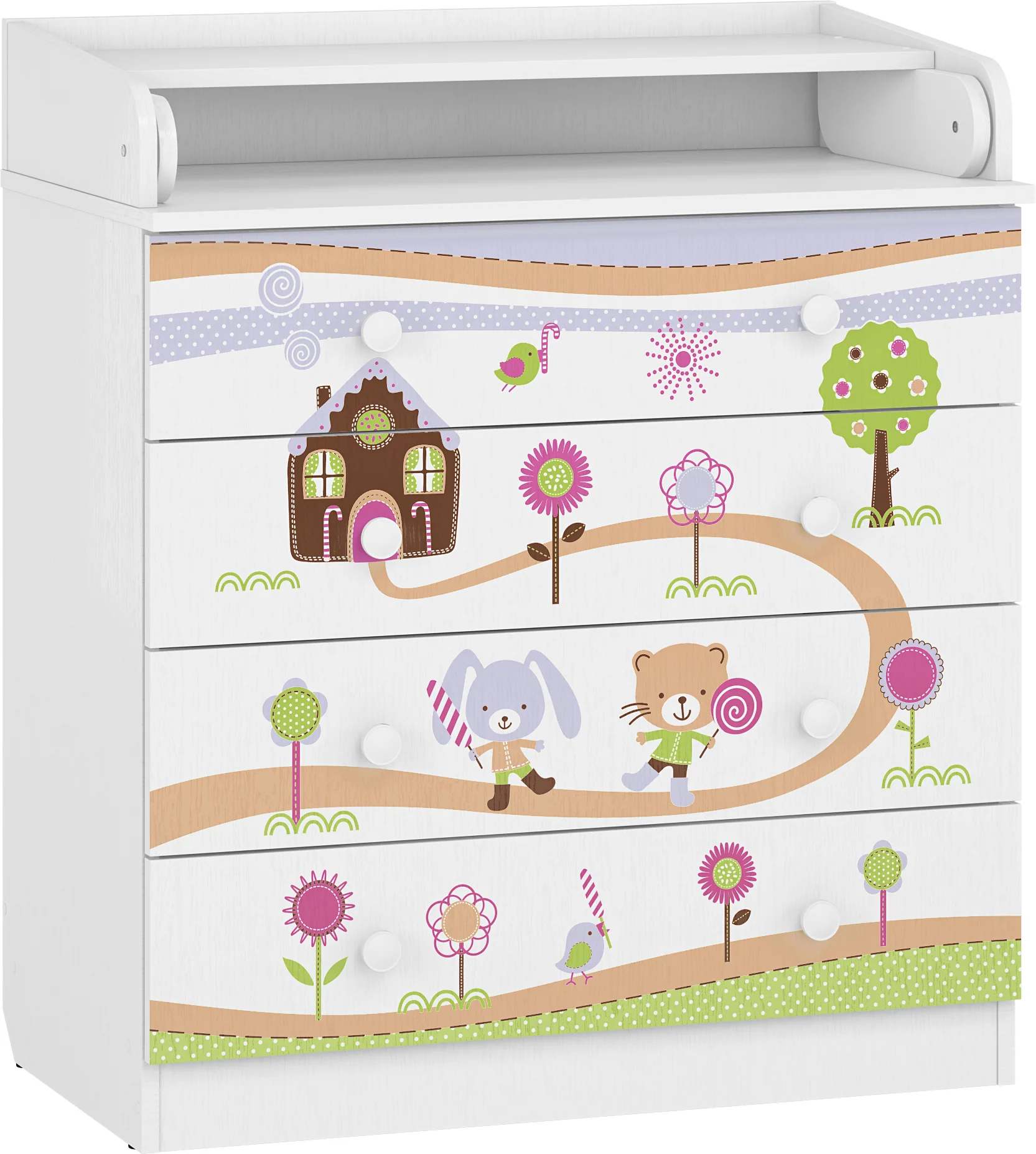 Changing Dresser 800 Shefa Kids, White, Gingerbread House - Image 5