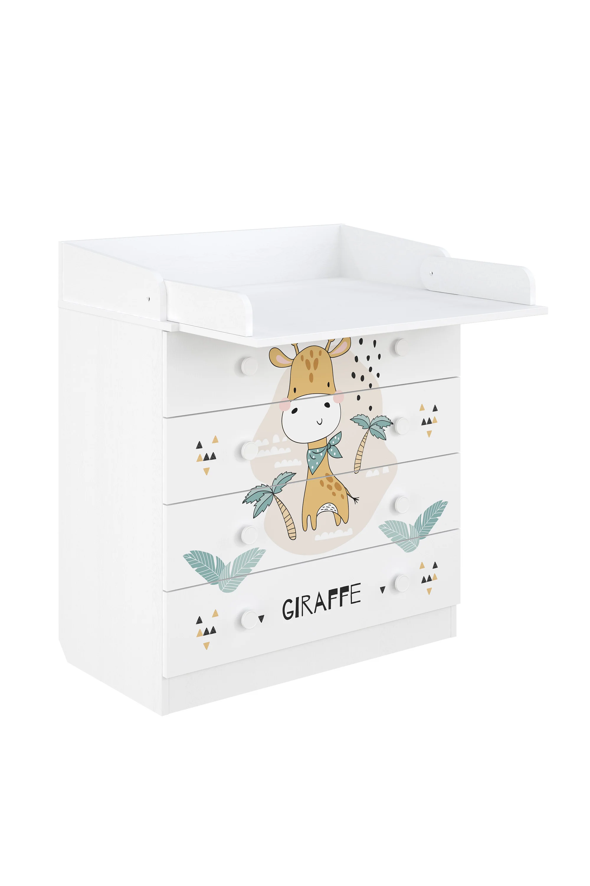 Changing Dresser 800 Shefa Kids, White, Giraffe