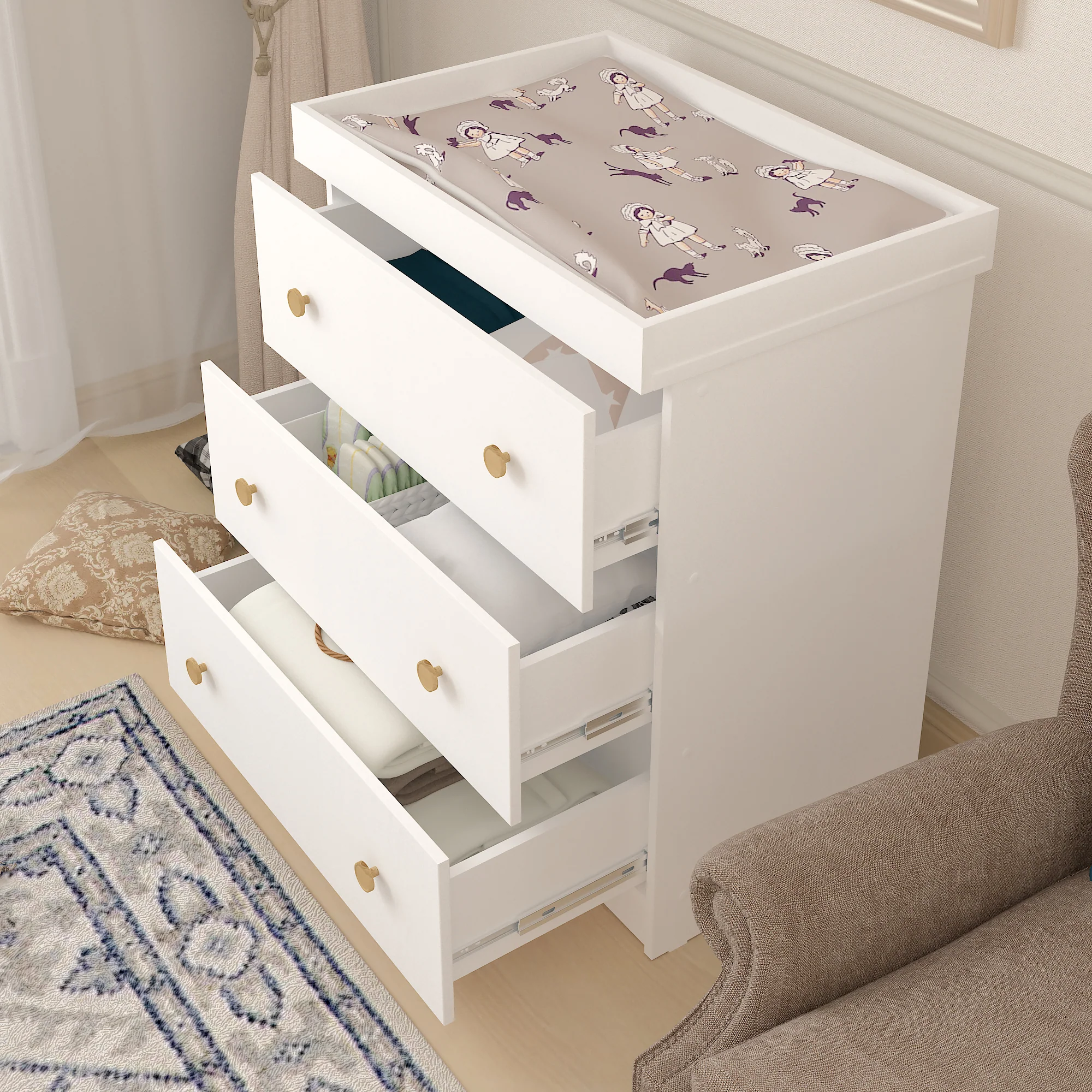 Changing Dresser Shefa Kids 888 White - Image 3