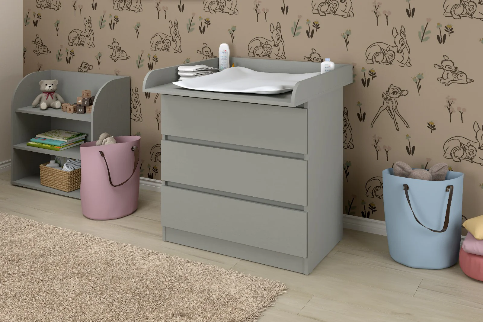 Changing Top 800 Shefa Kids For IKEA Dressers, Universal, Grey - Image 2